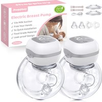 BPA-freie USB Tragbare 2-teilige Elektrische Milchpumpen Freihändig Tragbare Milchpumpe Geräuschlos Komfortabler Muttermilch-Extraktor Sammler