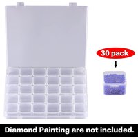 Boîte de rangement pour peinture diamant à 30 compartiments, accessoires d'art DIY, accessoires pour outils, boîte de rangement pour bijoux et accessoires de nail art