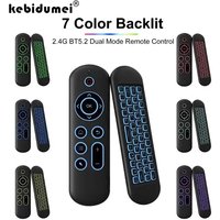 Air Mouse Remote Control Wireless Gyroscope Backlit Mini Keyboard Dual Mode BT5.2 7 Color Backlight For Android Smart TV Box PC