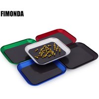 1Pcs Aluminum Alloy Magnetic Screw Tray for 1/10 Scale RC Crawler Car, 5 Colors Optional (Black, Red, Silver, Green, Blue)