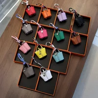 1PC Mini Basket Style Leather Pouch Bag Pendant Decora Lightweight Compact Ladies Bag Multi Color Daily Use Earphone Storage Bag