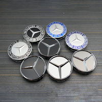 75MM Car Styling Wheel Center Covers Hub Caps 4pcs For Mercedes Benz W211 W203 W204 W210 W124 AMG W202 CLA W212 W220 W205