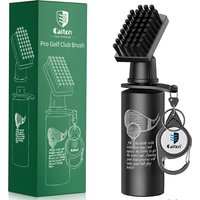 Caiton Pro Golf Club Brush Cleaner with Water Bottle and Clip, 7.5in, Holds 4oz, Portable Golf Cleaning Brush, Golf Gift