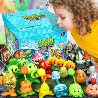 Plants Vs. Zombies 2 Pvz Toys Full Set Boys Birthday Gifts Pea Shooter Children's Dolls Action Figure Model surprise Present Map