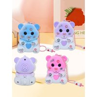 Teddy Bear Glow-in-the-Dark Pendant with Audio Recording, Girl's Keychain Toy in Pacifier Love Blind Box
