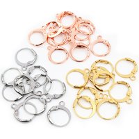 14x12mm 30pcs/Lot 316L Stainless Steel Gold High Quality Earring Hooks Wire Settings Base Settings Whole Sale