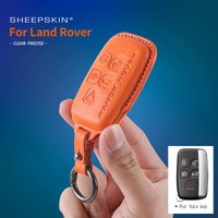 Goat skin 5 Buttons TPU Auto Key Shell Case Cover For Land Rover Range Evoque Freelander Velar Discovery 4 Keychain accessories