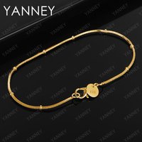Charm 925 Sterling Silver 18K Gold 8 Inches Luxury Snake Necklace Beads Bracelet For Women Fashion Gift Wedding Jewelry