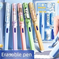 Thermal Erasable Pen Smooth Writing No Trace Erasing Multi Designs Grip Correction Ink Window for Students Homework Practice