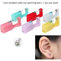 With Ear Studs No Pain Ear Cartilage Nose Earring Piercer Machine Disposable Nose Ear Piercing Tool Steel Helix Piercing
