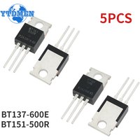 5PCS TRIAC Thyristors BT137-600E BT151-500R TO-220 BT137 BT151 Transistor Kit