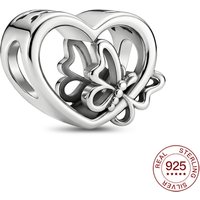 New 925 Sterling Silver Hot Sale Charms Heart-shaped Butterfly Beads Fit Original Bracelet DIY For Women Fashion Jewelry Gifts