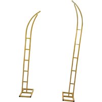 2 Pieces Wedding Arch Stand Kit 1.8 + 2.1 Meter Curved Top for Ceremony Decor