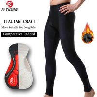 X-TIGER Man Cycling Trousers Winter Thermal Mountain Bike Pants Bicycle Tights Coolmax 5D Gel Pad Keep Warm Pants