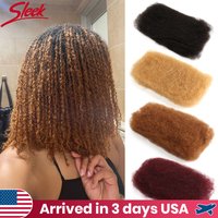 20 Inch Colored Braids Hair Gold Blonde Highlight Afro Kinky Bulk Hair No Attachment Afro Curly Bulk Human Hair Remy Dreadlock