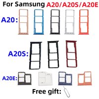 SIM Card SD Card Tray For Samsung Galaxy A20 A20S A20E SM-A202F A205f A207F SIM SD card tray chip slot drawer card Holder