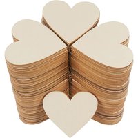 Wedding Love Heart Shape Wooden Confetti Blank Heart Chips Valentine's Day Decoration Wedding Romantic Natural Craft Supplies
