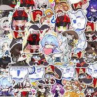 40pcs Funny Cartoon Honkai Star Dome Railway Stickers Can Be Used To Decorate Rooms, Tabletops, Mirrors, Cabinets, Walls, Etc