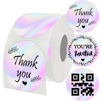 2inch Direct Thermal Labels Gradual Pink Change Circle Color Code Dot Labels for Thermal Printer for Barcodes Business 500Pcs