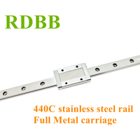 Full Metal Carriage MGN9H MGN12H and 440C Stainless Steel Rails for MGN9 MGN12 300 350 400 mm length