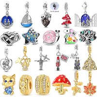 925 Sterling Silver Nativity Jesus Birth Dangle Charm Bead Pendant Adjustable Bail Fit Original Pandora Bracelet Women DIY Fine