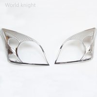 ABS chrome design FOR Prado 120 front lamp headlight cover trim For toyota Land Cruiser Prado FJ120 2003-2009 plate lamp hood