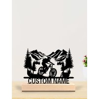 AliExpress NONE 1pc New Design Personalized Custom Bicycle Metal Statues Sports Enthusiast Gift With Wooden Base Perfect For Bedrooms