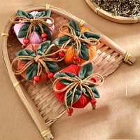 1pc Incense Bag with Persimmon Pendant,Can Be Hung on Rearview Mirror or Car,Lucky Charm Empty Bag Material Kit for Good Fortune
