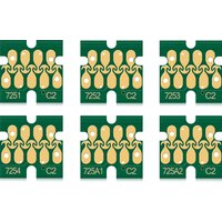 T725 T7251 T725A White Ink Cartridge Chip For Epson SureColor F2000 F2100 SC-F2000 SC-F2100 Printer New Chips T7252 T7253 T7254