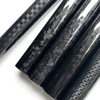 Forged Carbon Fiber Vinyl Wrap Auto Motorcycle Adhesive Vinyl Air Bubble Free Advanced Black Forged Carbon Car Wrapping Film