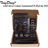 For PS5 Controller DIY Color Light Board 6 Colors Can Switch DIY Luminated D-pad Thumbsticks Buttons LED Kit For PS5
