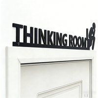 Fun Bathroom Family Toilet Sign Metal House Shape30cmx6.9cmToilet Door Sign Decorative Plate