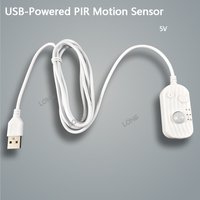 USB PIR Sensor Box, Smart Automatic Motion Detection Switch for 5V LED Tape Lights, Ideal for Cabinet, Staircase, Bedside Light