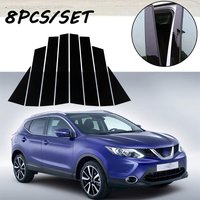 Car Polished Pillar Posts Door Window Trim Cover Moulding Stickers For Nissan Qashqai J11 2016-2022 ниссан кашкай J11 тюнинг