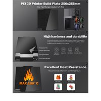 for Flashforge Creator 5/Creator 5 Pro Double Sided Textured and Smooth PEI Sheet Cold Plate