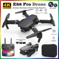 2026 NOWY E88-B-G Profesjonalny dron HD 4K RC z szerokokątną kamerą, składany helikopter, quadcopter, zabawka dla dzieci, prezent.