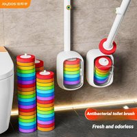 JOYBOS Wall Hanging Toilet Cleaning WC Brush Set with Holder Built-In Brushes Head Long Handle Wc Toilet Bowl Cleaner Tool
