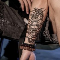 Easy To Clean Dragon Tattoo Sticks Back Temporary Tattoo Cool Fake Tattoo