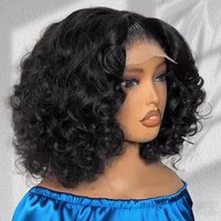 250 Density Body Wave Glueless Bob Wigs For Women Ready To Go Water Wave Human Hair Wig PrePlucked 13x6 HD Lace Frontal Wig
