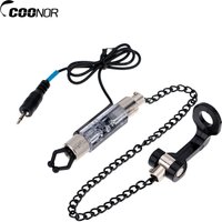 Coonor Iron Fishing Bite Alarm Chain Hanger Swinger LED Illuminated Indicator Carp Fishing Accessories and Equipment 2024 New