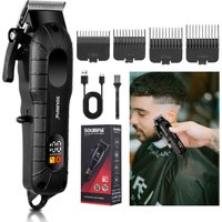 Solimpia Professional Hair Clippers for Men Self-Grinding Steel Blade 1200mAh USB Rechargeable Trimmer with LED Display