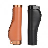 AliExpress DOACT 1 Pair Bicycle Handle Grips Comfortable PU Leather Vintage Lockable Handle Grips for Mountain Folding Bike Cycling Accessories