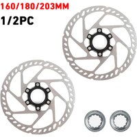 AliExpress 160/180/203MM Centerlock Brake Rotor CENTER LOCK Mountain Bike Brake Disc Rotor 1/2PC Road Bike Heat Dissipation Disc Rotors