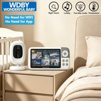 5 Inch 1080P LCD Baby Monitor 3X Zoom Night Vision Camera 2 Way Audio Indoor Baby Safety Surveillance Electronic Nanny Monitor