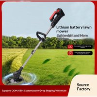 Lithium Battery Lawn Mower,Portable Household Weeder,Handheld Electric Grass Trimmer for Garden Pruning