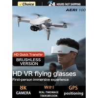 New Toy Aeri100 VR Drone 8K 1080P HD Camera 1:1 Scale Aerodynamic Design Remote Control Brushless 360° Obstacle Avoidance Flying