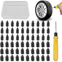 AliExpress NONE 60PCS Tire Repair Rubber Nails Tire Puncture Repair Tool Kit with Screwdriver Vacuum Repair Tire Screw Plug Kit for Car MT Bike