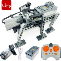 MOC Remote Control Walking Robot Materials for Motorized AT-TE Frame 1509 Six Legged Walker Education DIY Blocks Toys Gift