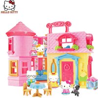 Sanrio Hello Kitty Town Toys Kawaii Student Furniture Toys Decorations Ins Korean Cartoon Anime Friends Birthday Gifts