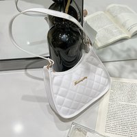 Women's Shoulder Bag, Plaid and Solid Color Shoulder Bag, Elegant and Versatile Underarm Bag